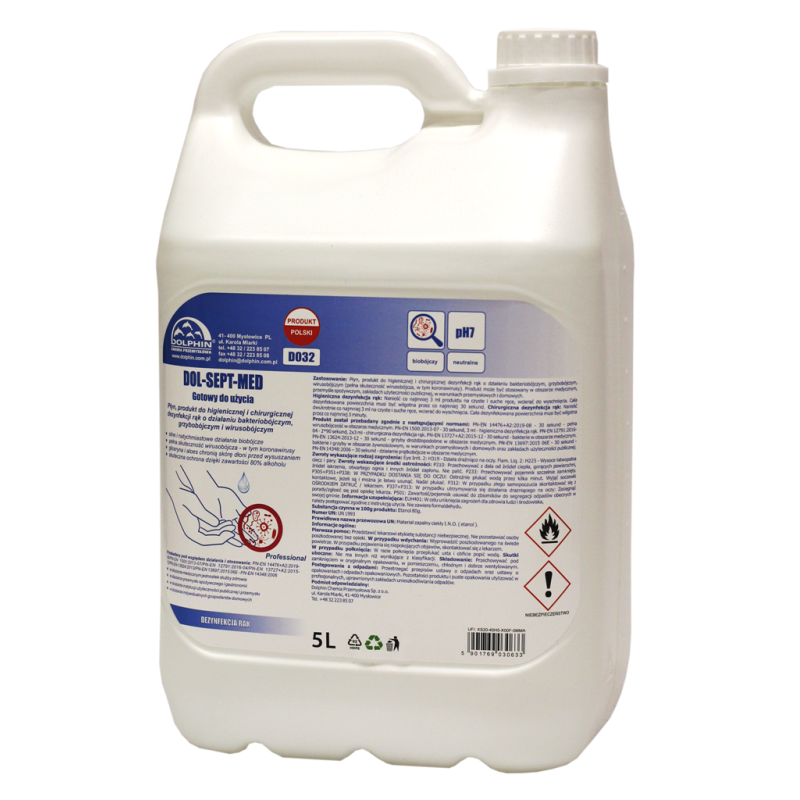 Płyn DOL-SEPT Med do dezynfekcji rąk, poj. 5 l
