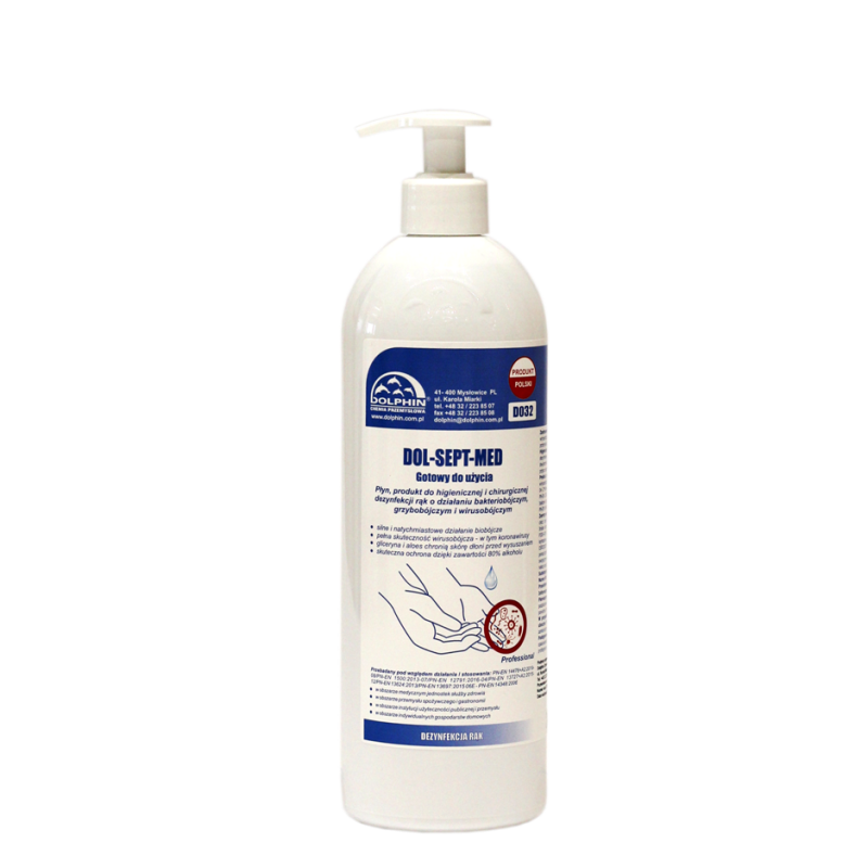 Płyn DOL-SEPT Med do dezynfekcji rąk, poj. 750 ml Płyn DOL-SEPT Med do dezynfekcji rąk, poj. 750 ml